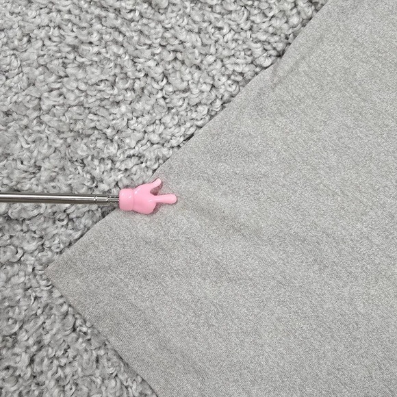 Vtg Adidas Shirt Mens Large Gray Short Sleeve Pullover Front Pocket Trefoil READ - Picture 5 of 15